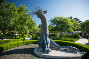 Sculpterra Winery Cat Sculpture in the garden